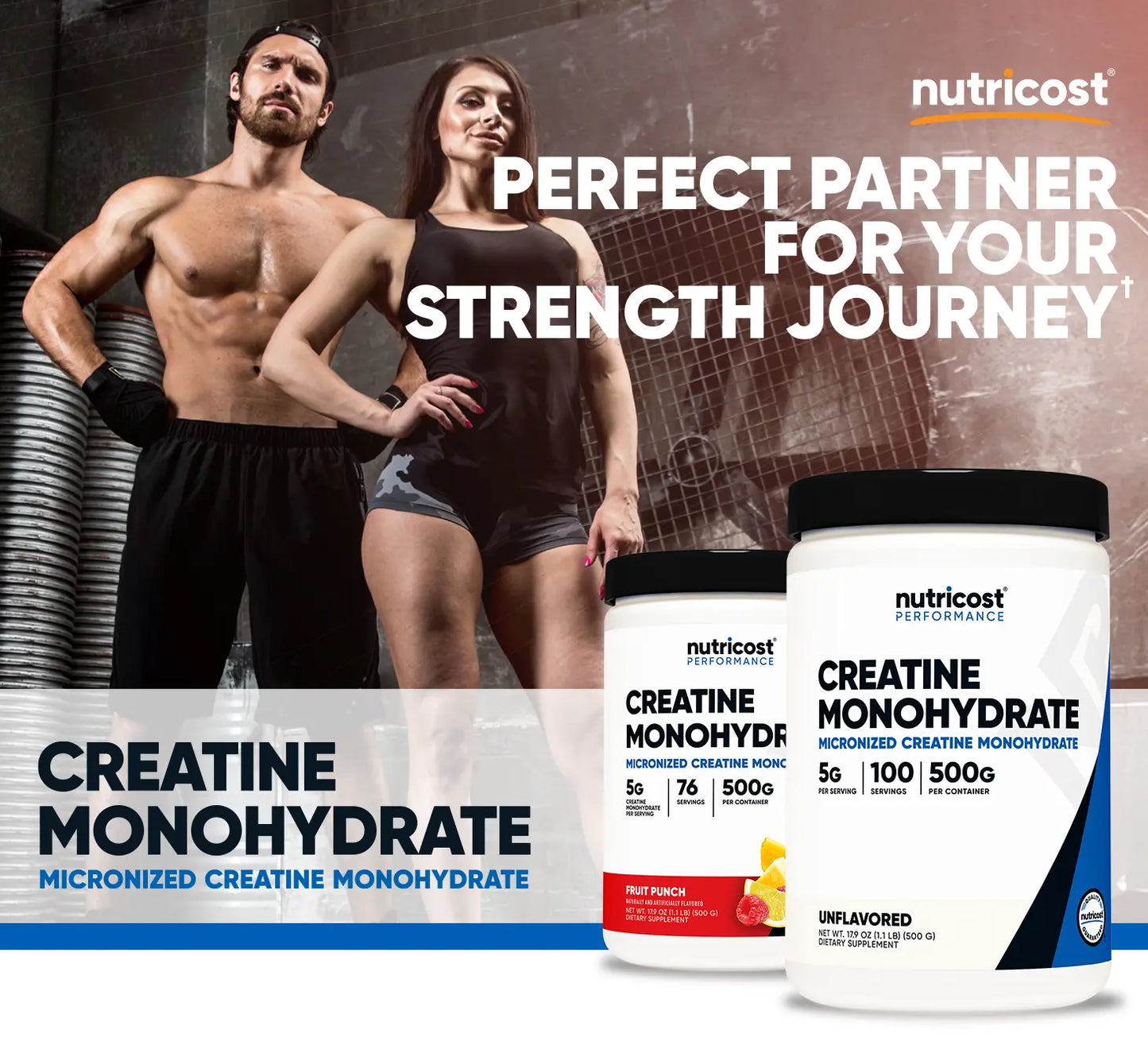 Nutricost Micronized Creatine Monohydrate - Enhanced Performance & Recovery Supplement