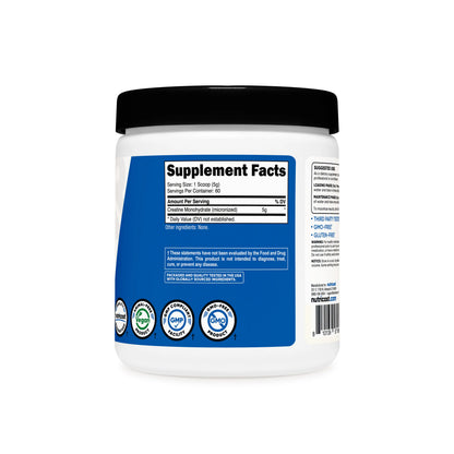 Nutricost Micronized Creatine Monohydrate - Enhanced Performance & Recovery Supplement