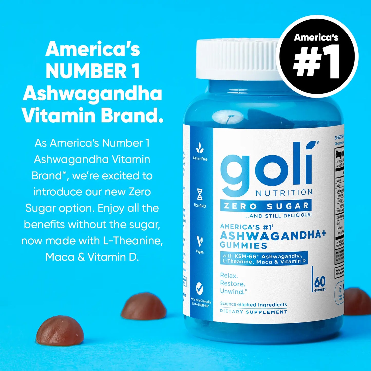 Zero Sugar Best Seller Trio: Revolutionary 3-In-1 Apple Cider Vinegar Gummies with Probiotics, B12, Ashwagandha & L-Theanine for Bloating Relief - Gluten-Free, Vegan & Non-GMO!